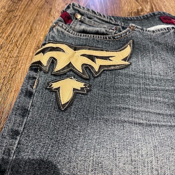 Vintage parasuco jeans short size 28 with beige leather details - Picture 3 of 8